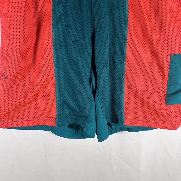 Nike Basketball Shorts Men's Small Pink Green Mesh Nike Sports Elastic Waist - Picture 4 of 12